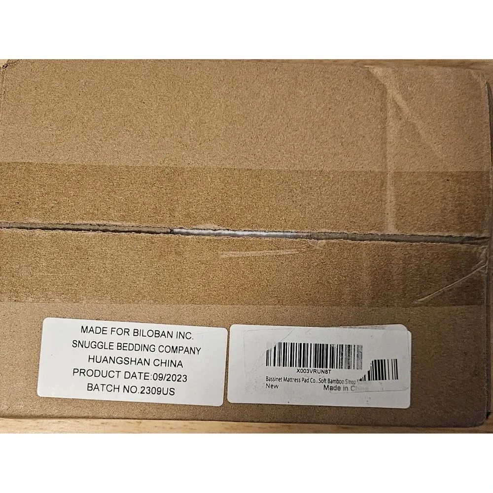 Biloban Waterproof Bamboo Bassinet Mattress Pads – Pack of 2 – New in Box